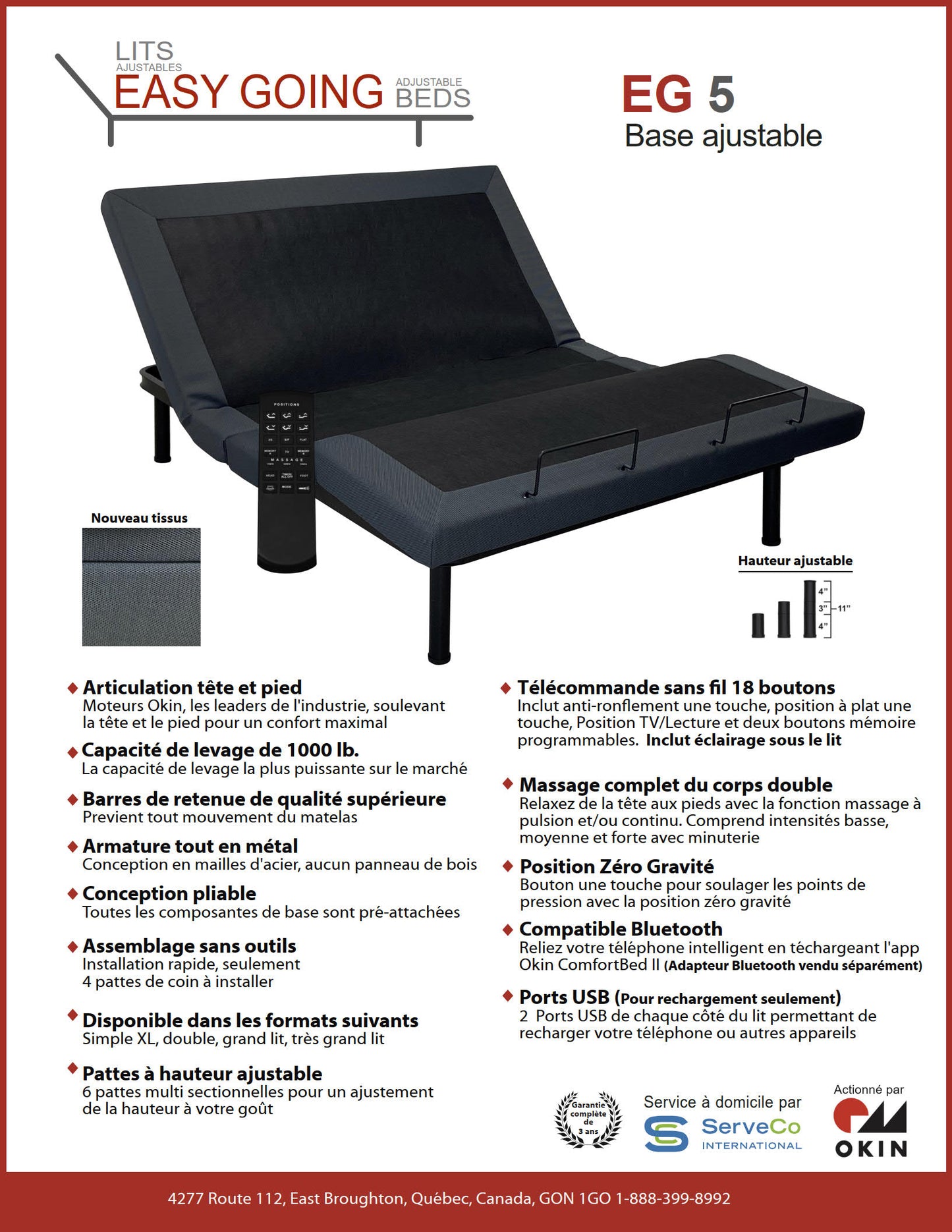 Base de lit ajustable Easy Going EG5