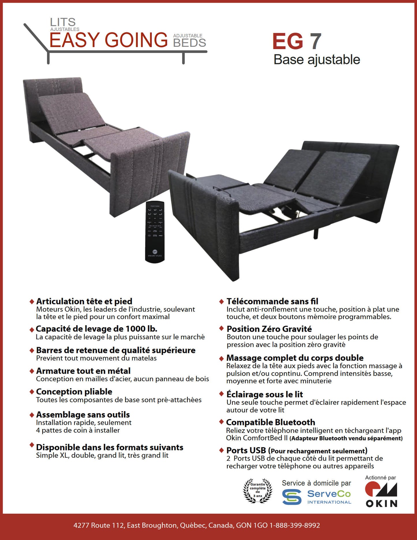 Base de lit ajustable Easy Going EG7