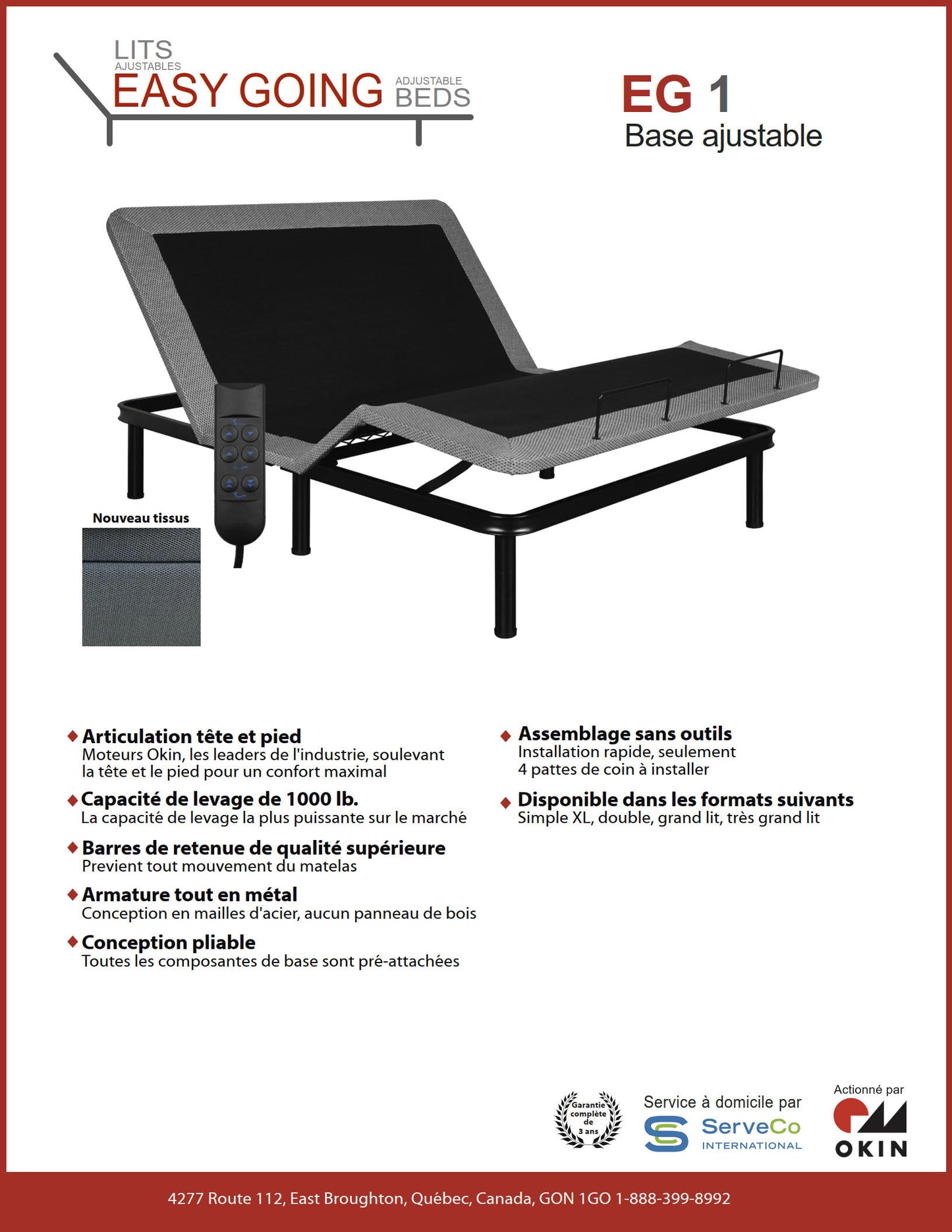 Base de lit ajustable Easy Going EG1